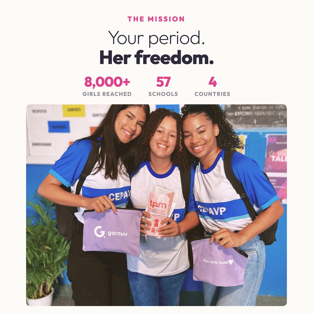 Your period, her freedom: 8,000+ girls reached, 57 schools, 4 countries, with three women from the mission